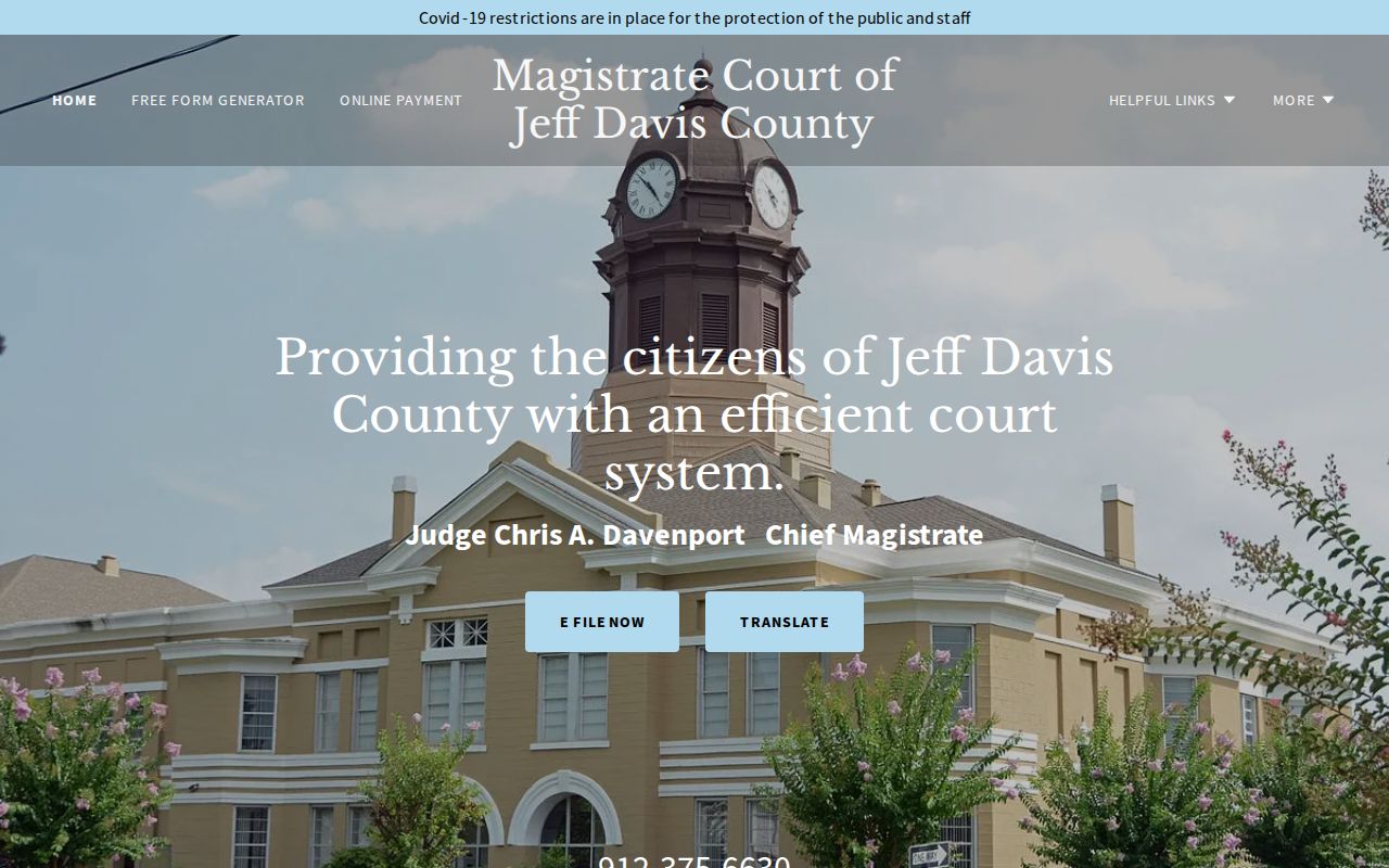 Jeff Davis County criminal case records Magistrate Court