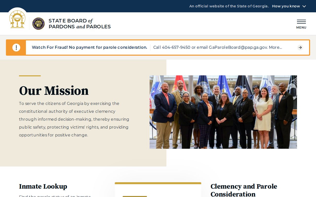Georgia parole board source for Denton custody records