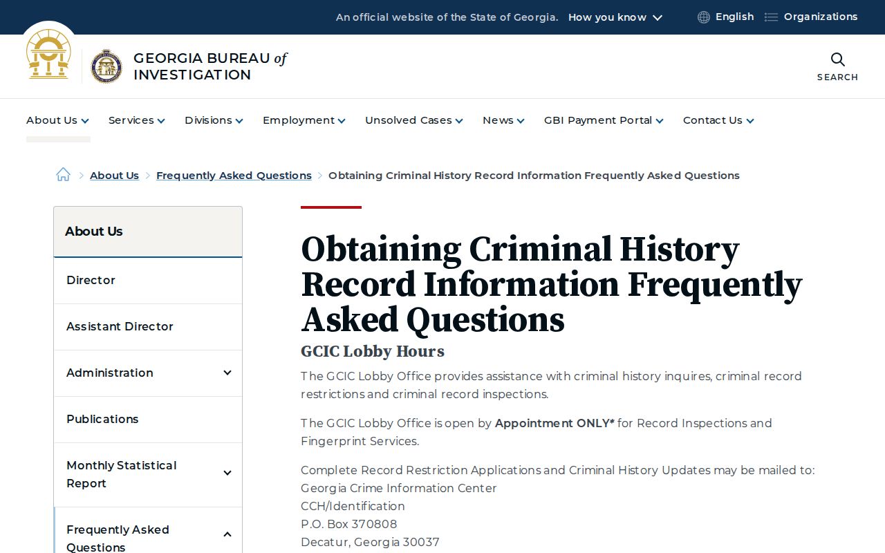 Jeff Davis County criminal history GCIC access guidance