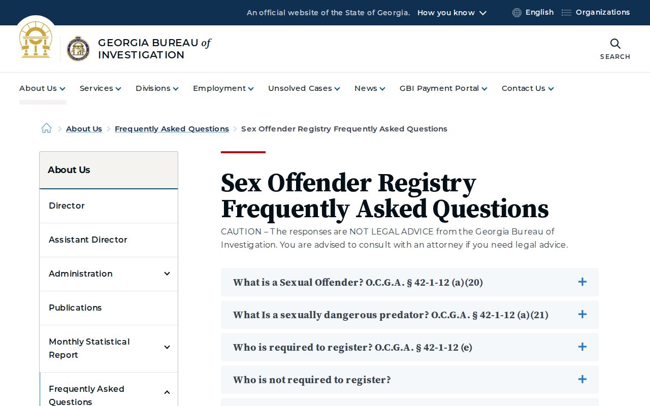Jeff Davis County sex offender registry GBI FAQ